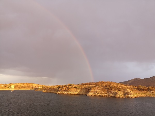 Rainbow over Lake Oanob